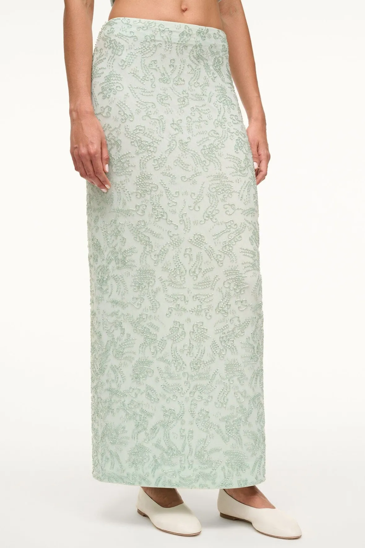 The Evening Edit|Skirts<STAUD BARLETTA SKIRT CARIBBEAN