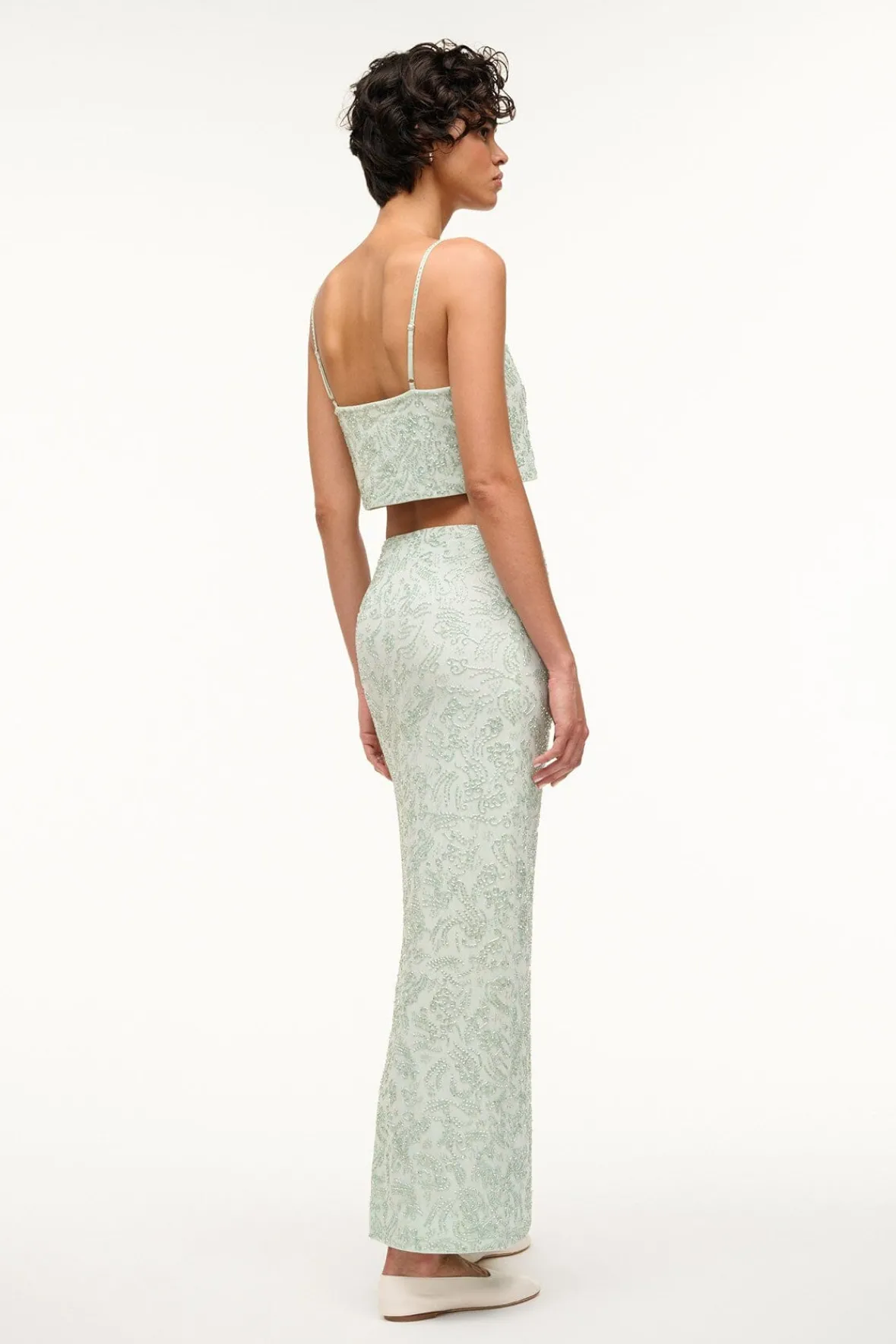 The Evening Edit|Skirts<STAUD BARLETTA SKIRT CARIBBEAN
