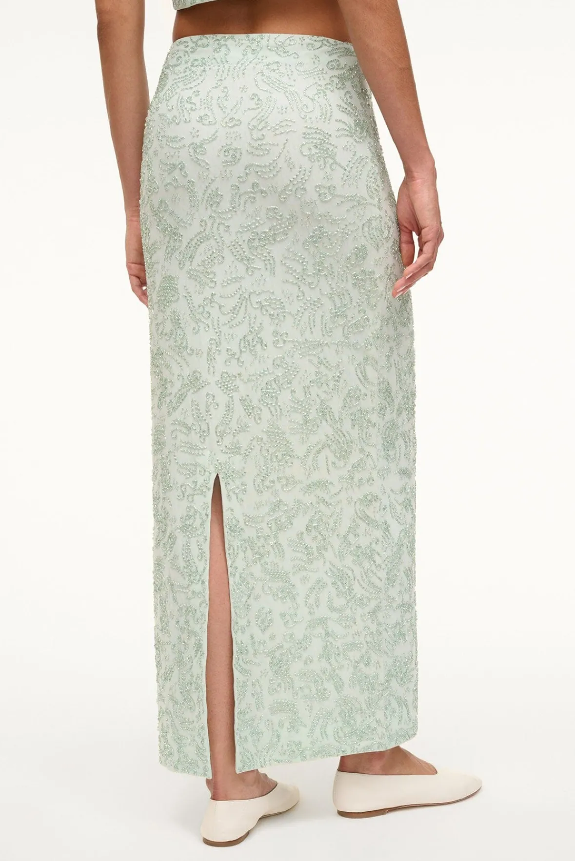 The Evening Edit|Skirts<STAUD BARLETTA SKIRT CARIBBEAN