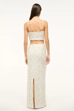 STAUD Bride|The Evening Edit<STAUD BARLETTA SKIRT   IVORY