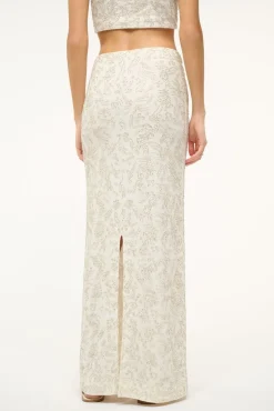STAUD Bride|The Evening Edit<STAUD BARLETTA SKIRT   IVORY