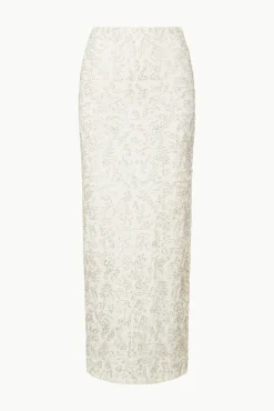 STAUD Bride|The Evening Edit<STAUD BARLETTA SKIRT   IVORY