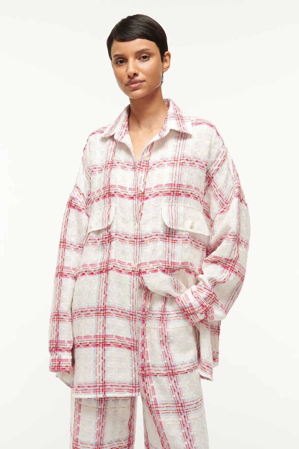 Outerwear & Jackets<STAUD BASSETTI SHIRT JACKET TEA TOWEL TEATOWEL