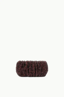 Beaded|Clutches<STAUD BEADED BEAN BAG  MAHOGANY BLACK MAHOGANY/BLACK