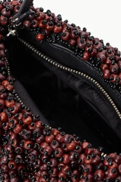 Beaded|Clutches<STAUD BEADED BEAN BAG  MAHOGANY BLACK MAHOGANY/BLACK