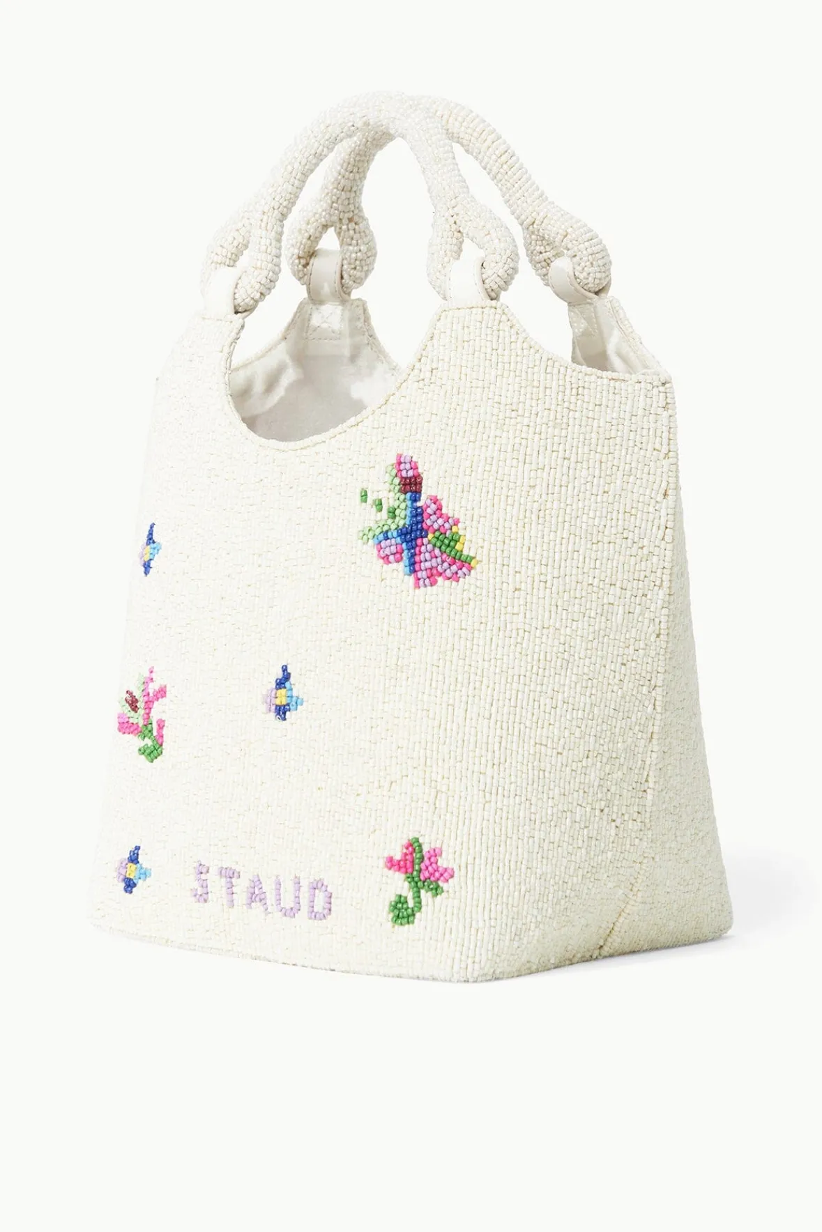 Bucket|Beaded<STAUD BEADED COTE BAG FIRST BLOOM DAY FIRSTBLOOMDAY