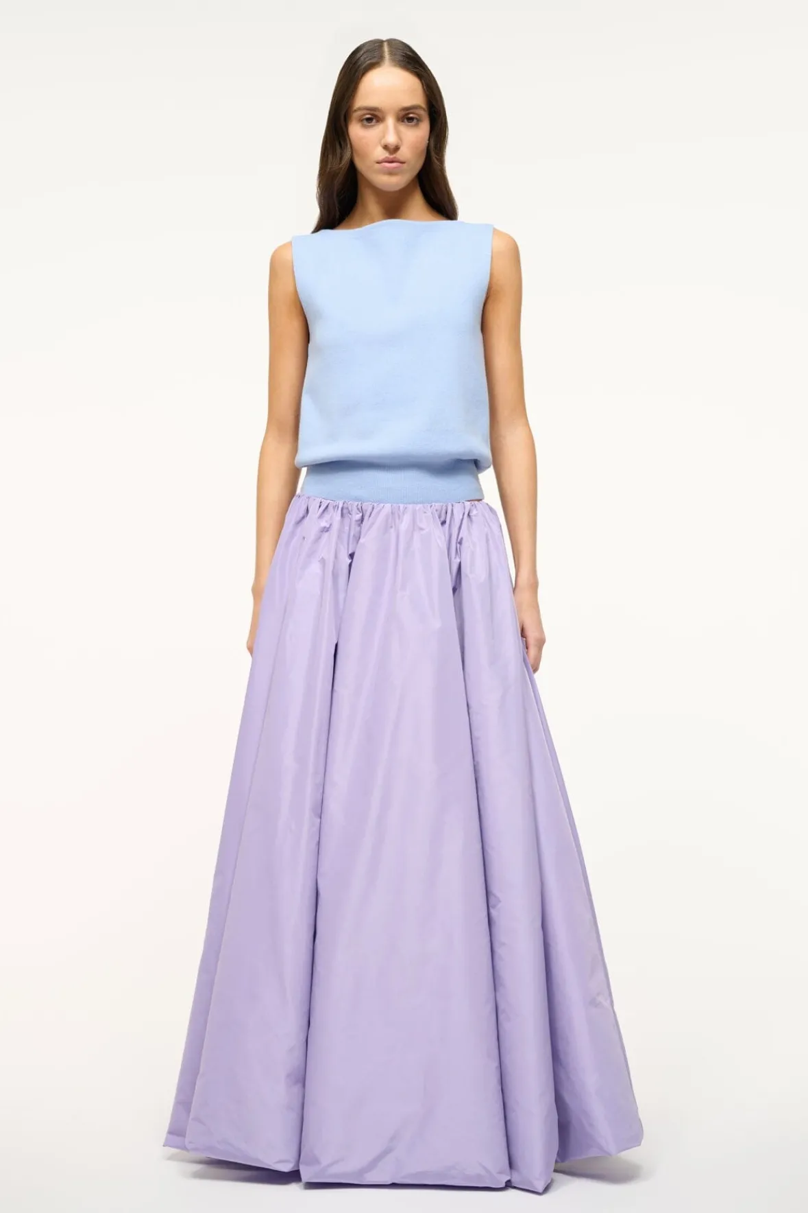 The Evening Edit|Skirts<STAUD BELLAGIO SKIRT LILAC
