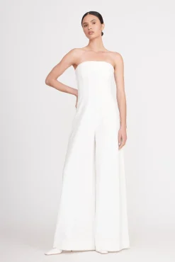 Dresses<STAUD BENJAMIN JUMPSUIT   ECRU