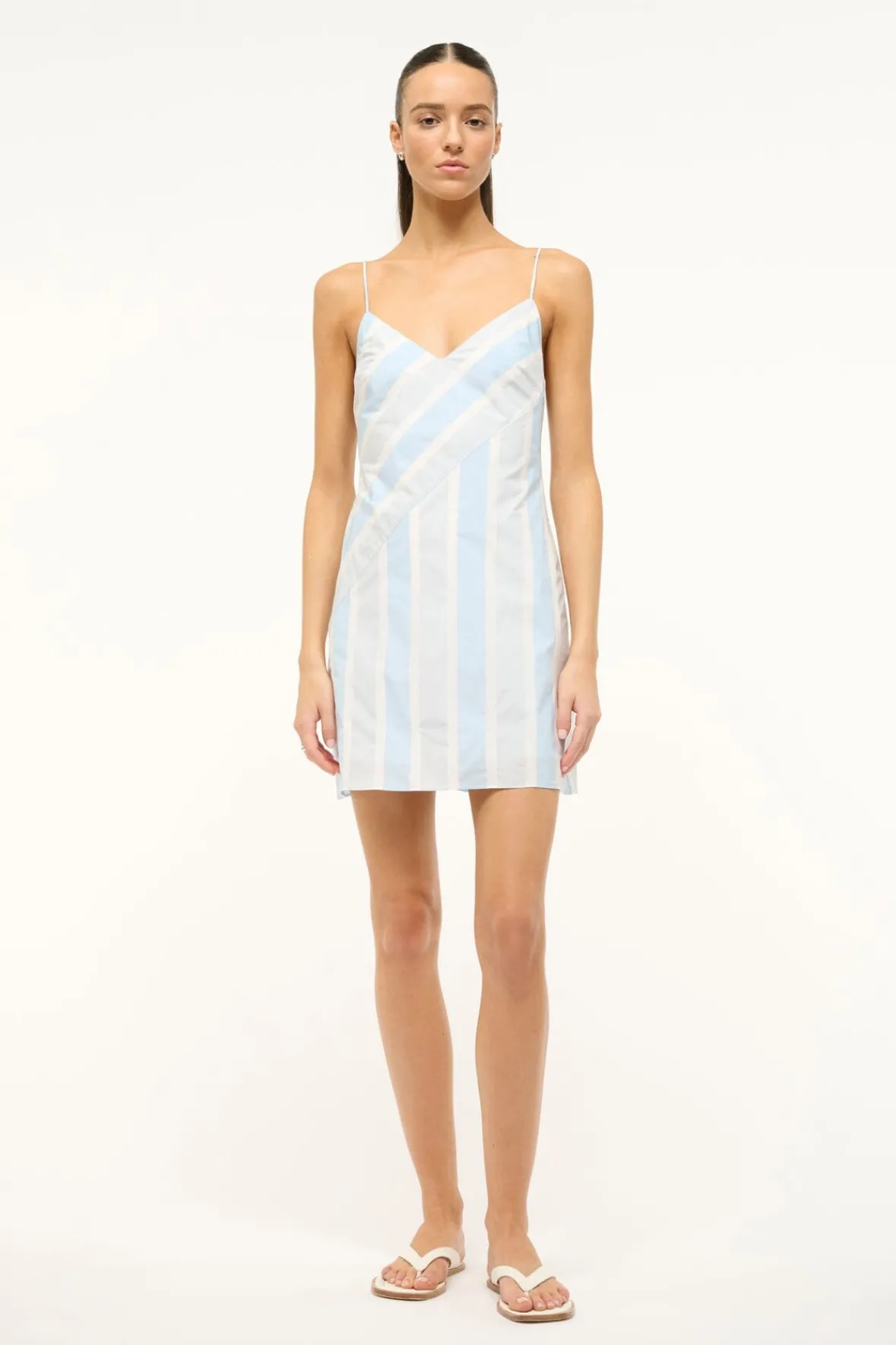 Dresses<STAUD BIANCO DRESS ADRIATIC STRIPE ADRIATICSTRIPE