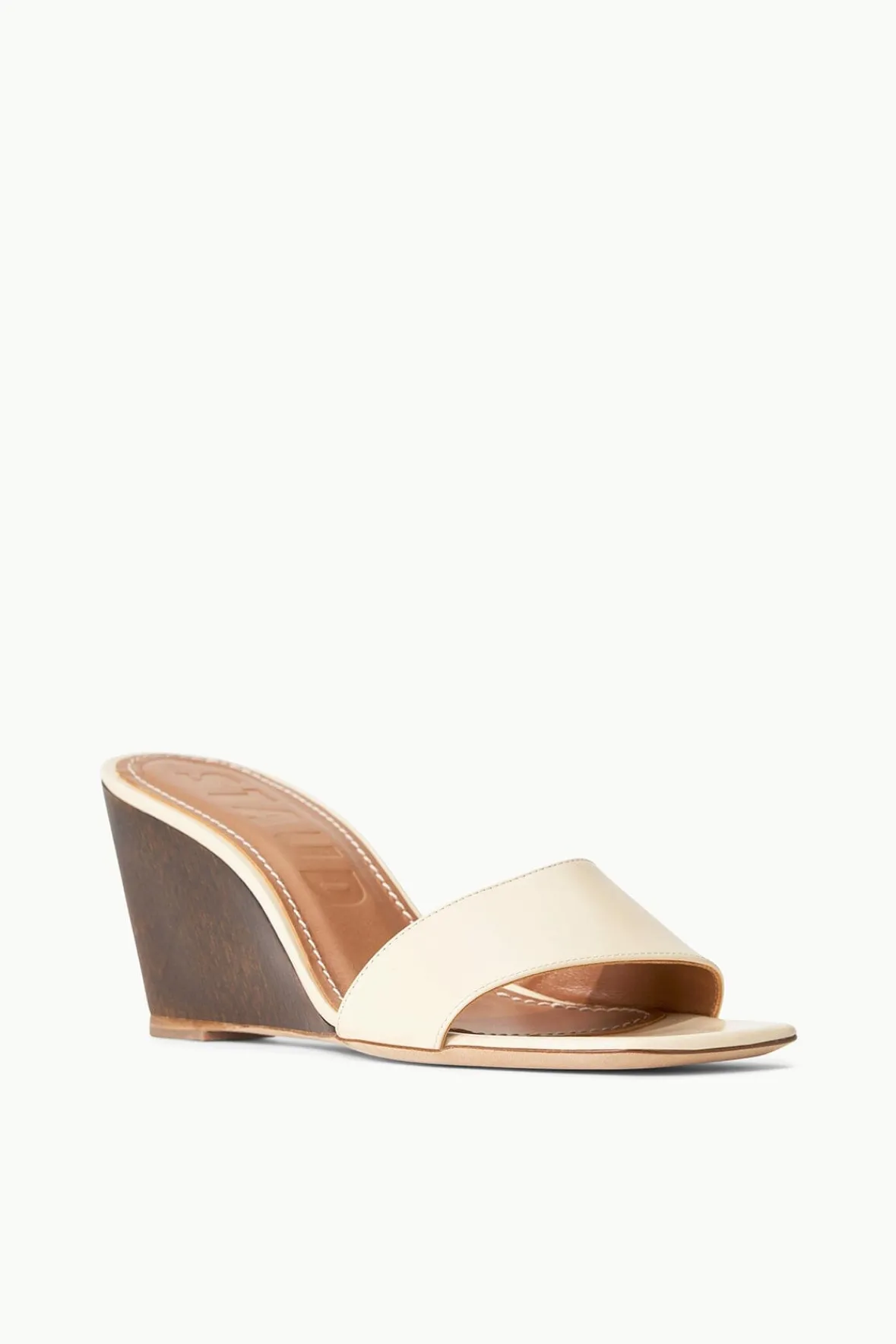 Heels<STAUD BILLIE WEDGE CREAM WOOD CREAMWOOD