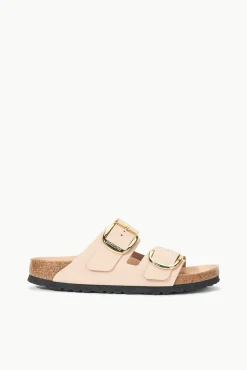 Sandals|Spring Slides<STAUD BIRKENSTOCK ARIZONA BIG BUCKLE SANDAL  HIGH SHINE NEW BEIGE HIGHSHINENEWBEIGE
