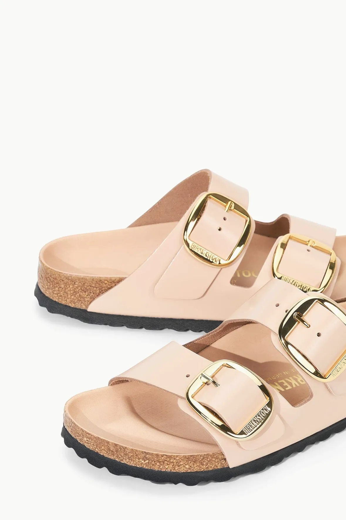 Sandals|Spring Slides<STAUD BIRKENSTOCK ARIZONA BIG BUCKLE SANDAL HIGH SHINE NEW BEIGE HIGHSHINENEWBEIGE