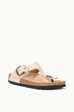 Sandals|Spring Slides<STAUD BIRKENSTOCK GIZEH BIG BUCKLE SANDAL HIGH SHINE NEW BEIGE HIGHSHINENEWBEIGE