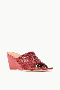 Platforms & Wedges<STAUD BLAIR WOVEN WEDGE   RUBY