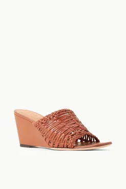 Platforms & Wedges<STAUD BLAIR WOVEN WEDGE   TAN