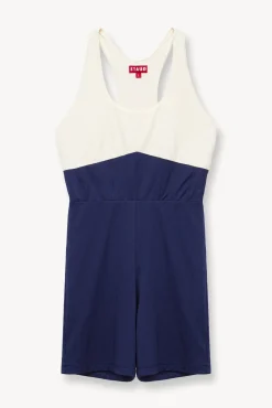 STAUD Court<STAUD BOUNCE SHORT UNITARD NAVY IVORY NAVYIVORY