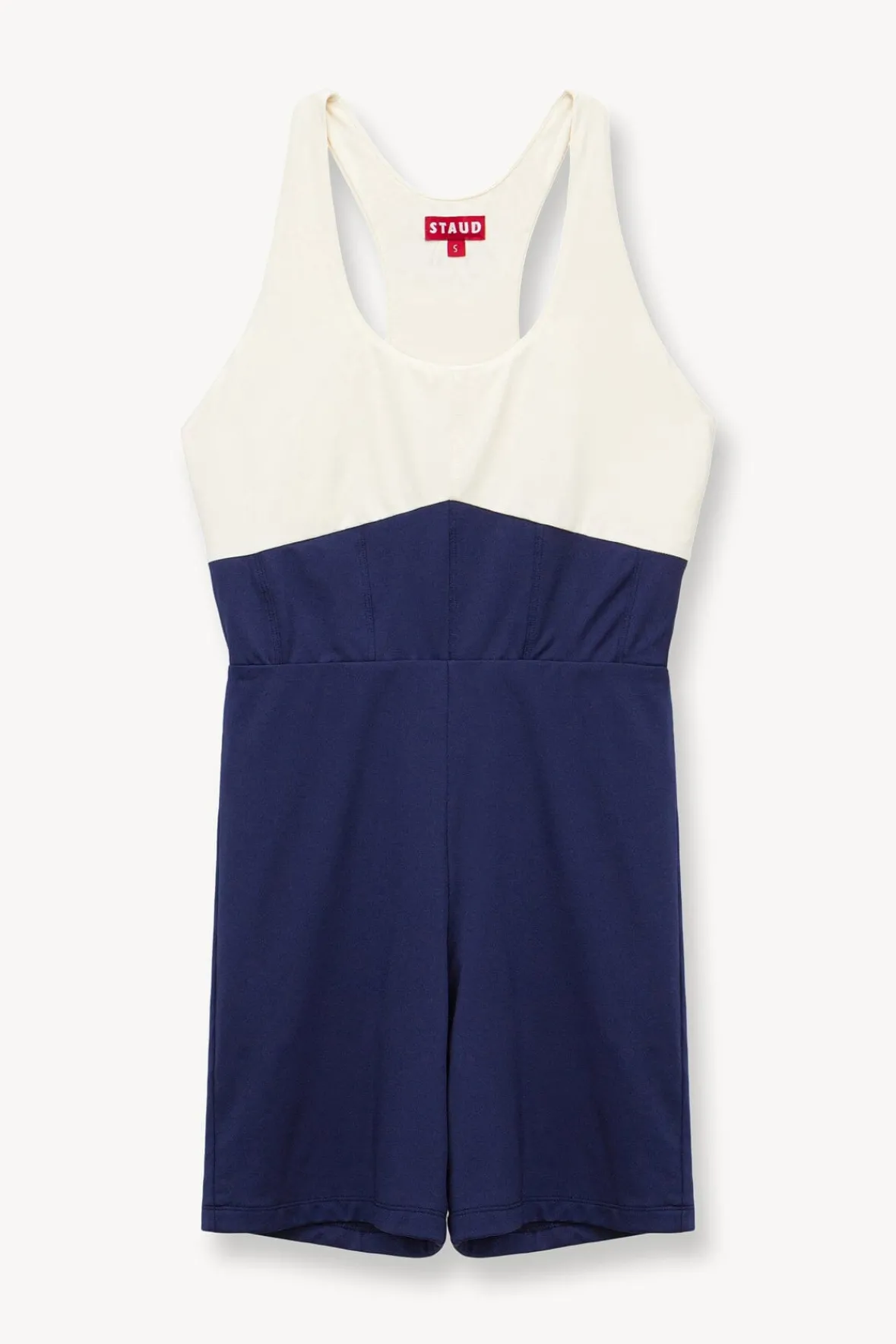 STAUD Court<STAUD BOUNCE SHORT UNITARD NAVY IVORY NAVYIVORY