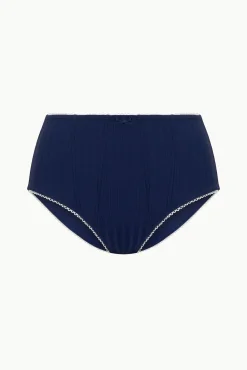 Bikinis<STAUD BRENTON HIGH RISE BIKINI BOTTOM  NAVY WHITE NAVYWHITE