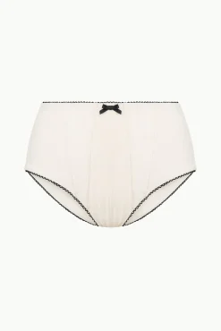 Bikinis<STAUD BRENTON HIGH RISE BIKINI BOTTOM IVORY BLACK IVORYBLACK