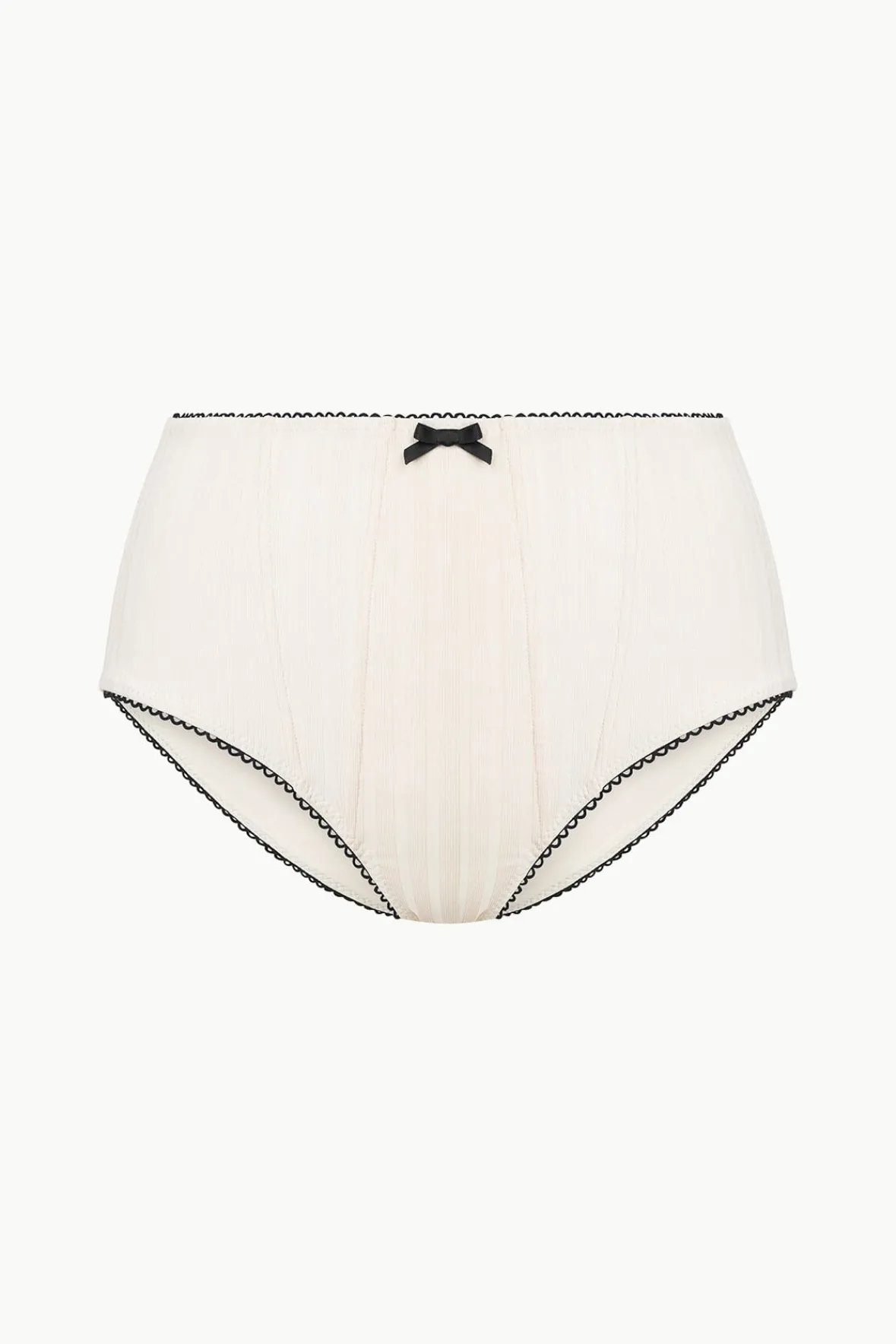 Bikinis<STAUD BRENTON HIGH RISE BIKINI BOTTOM IVORY BLACK IVORYBLACK