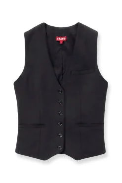 Spring Suiting|Essentials<STAUD BRETT VEST   BLACK