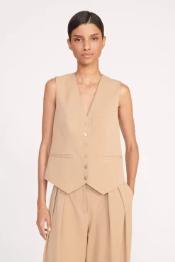 Best Sellers|Spring Suiting<STAUD BRETT VEST CAMEL