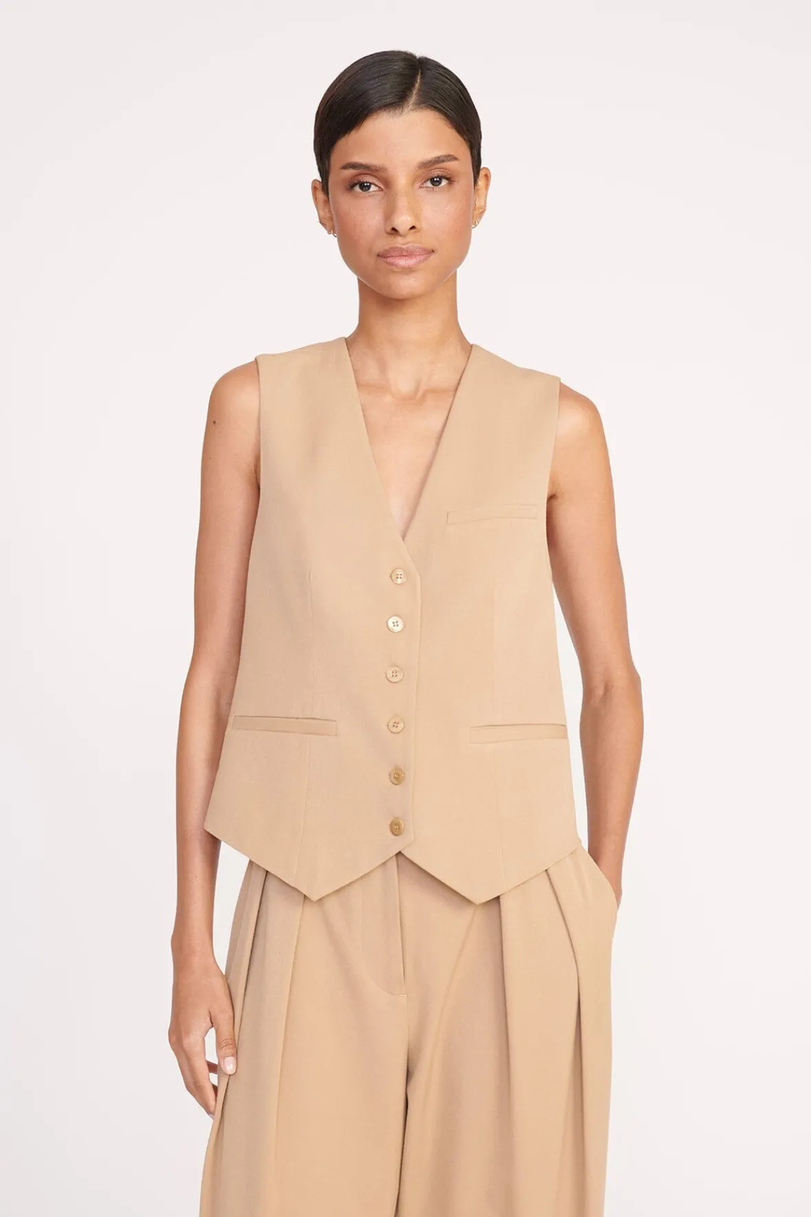 Best Sellers|Spring Suiting<STAUD BRETT VEST CAMEL