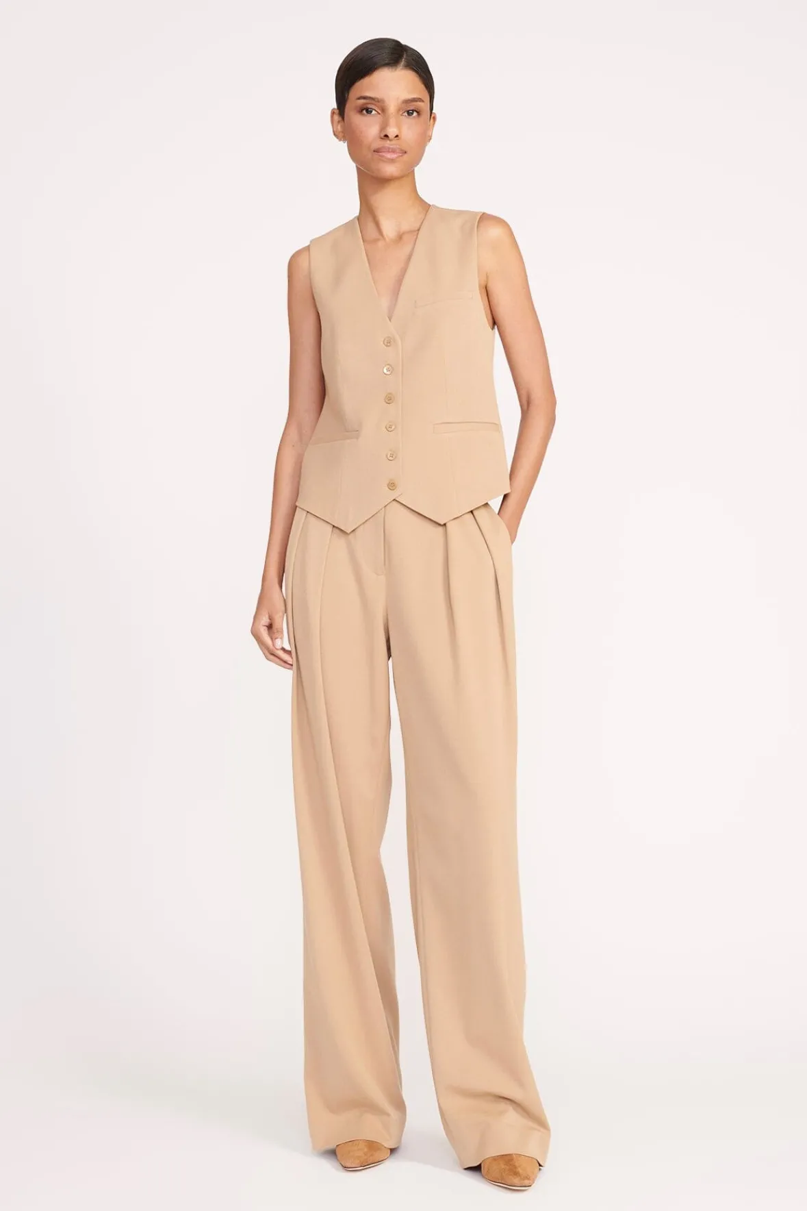Best Sellers|Spring Suiting<STAUD BRETT VEST CAMEL