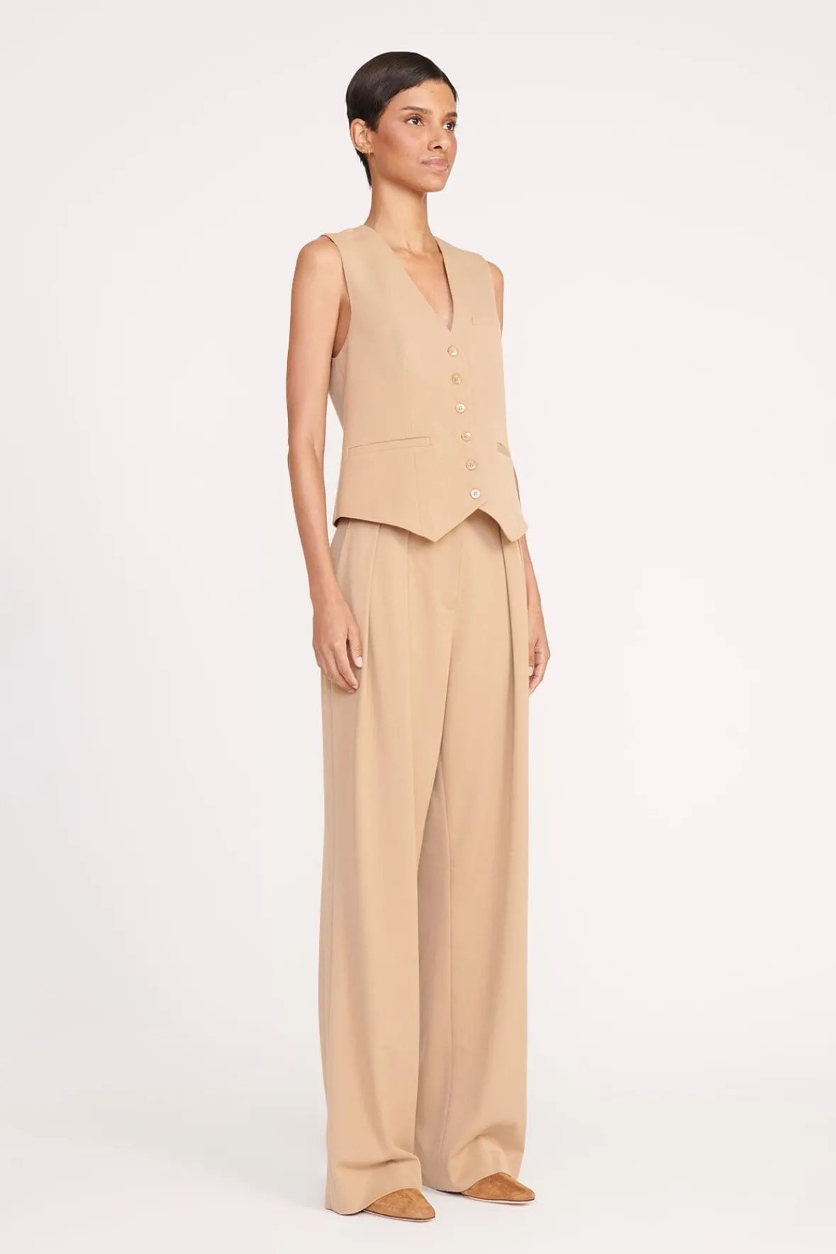 Best Sellers|Spring Suiting<STAUD BRETT VEST CAMEL