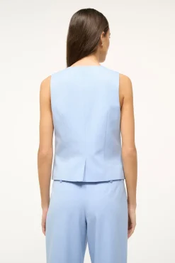 Spring Suiting|Essentials<STAUD BRETT VEST   PERIWINKLE