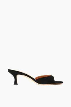 Mules & Flats<STAUD BRIGITTE MULE BLACK SUEDE BLACKSUEDE