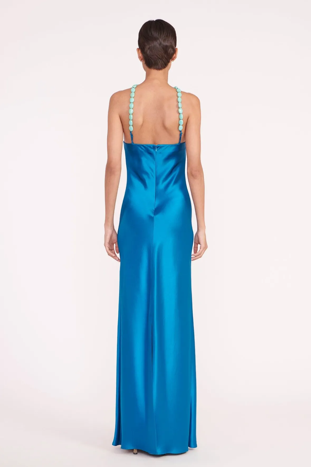 Dresses<STAUD CADENCE DRESS ISLAND BLUE ISLANDBLUE