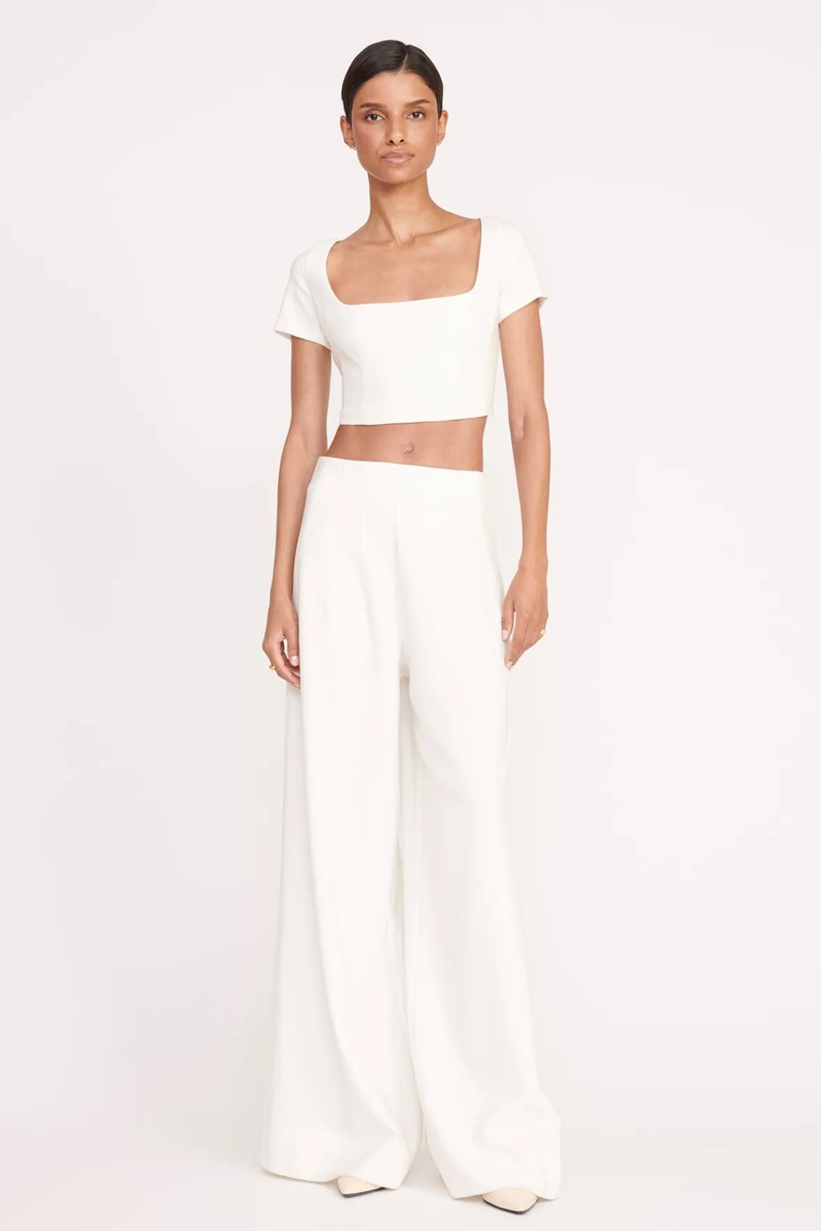Pants & Shorts<STAUD CALEB PANT IVORY