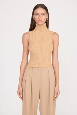 Essentials|Tops<STAUD CALLUM TOP CAMEL