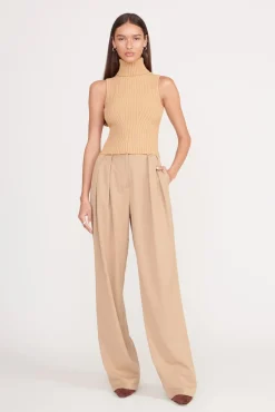 Essentials|Tops<STAUD CALLUM TOP   CAMEL