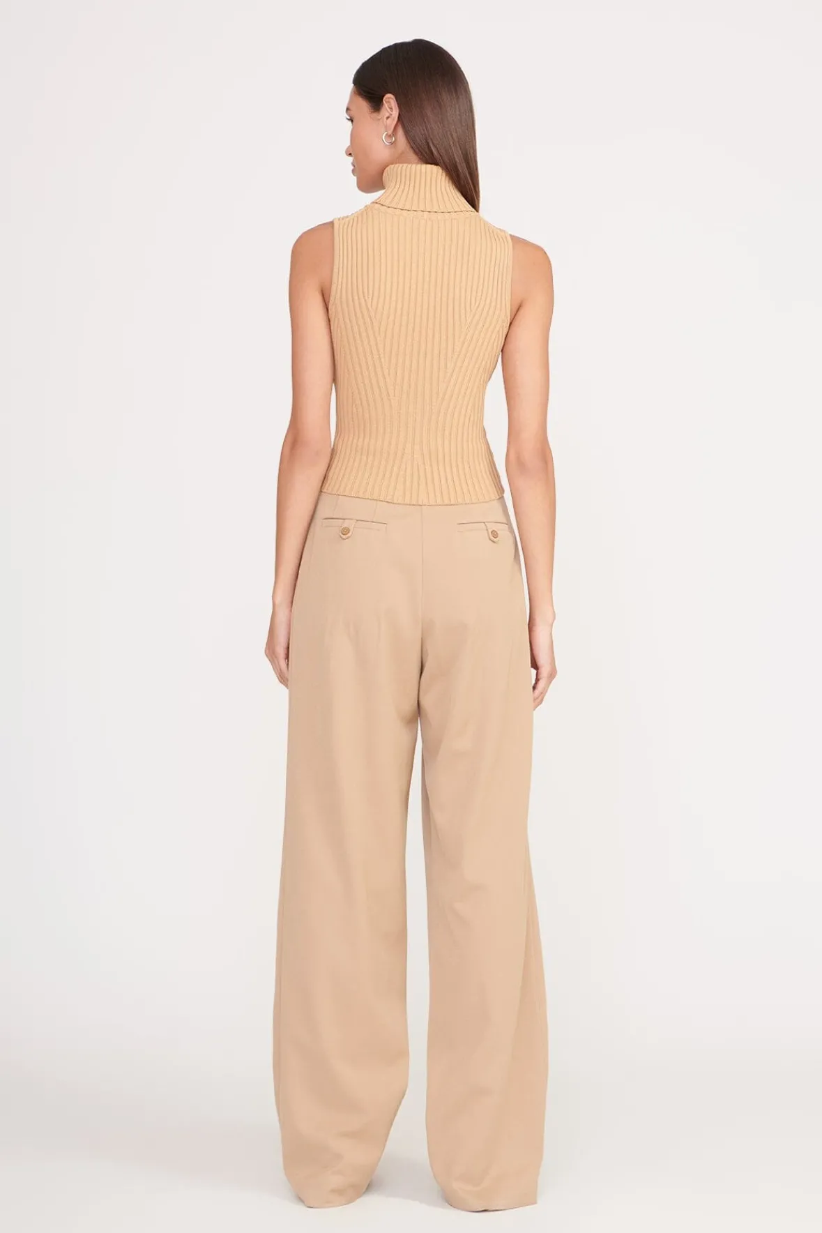 Essentials|Tops<STAUD CALLUM TOP CAMEL