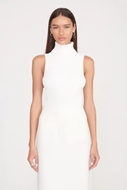 Essentials|Tops<STAUD CALLUM TOP IVORY