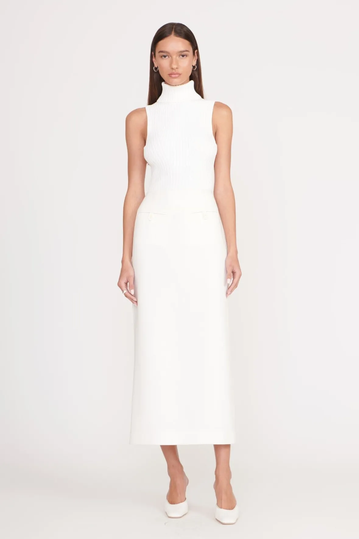 Essentials|Tops<STAUD CALLUM TOP IVORY