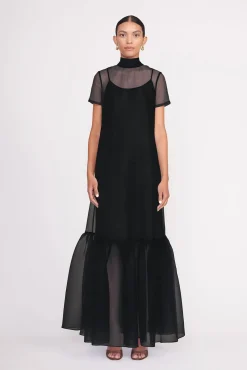 Best Sellers|Dresses<STAUD CALLUNA DRESS   BLACK