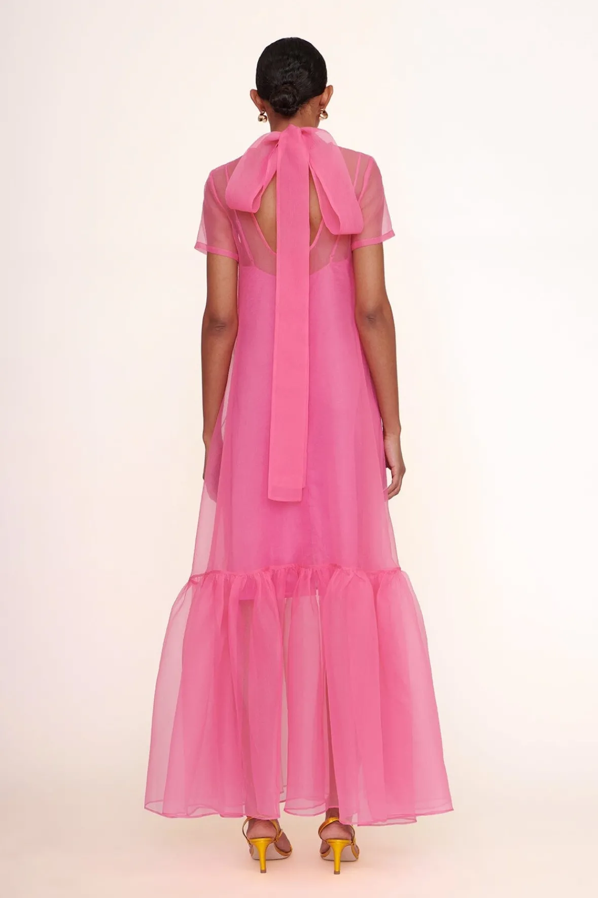 Dresses<STAUD CALLUNA DRESS BLUSH