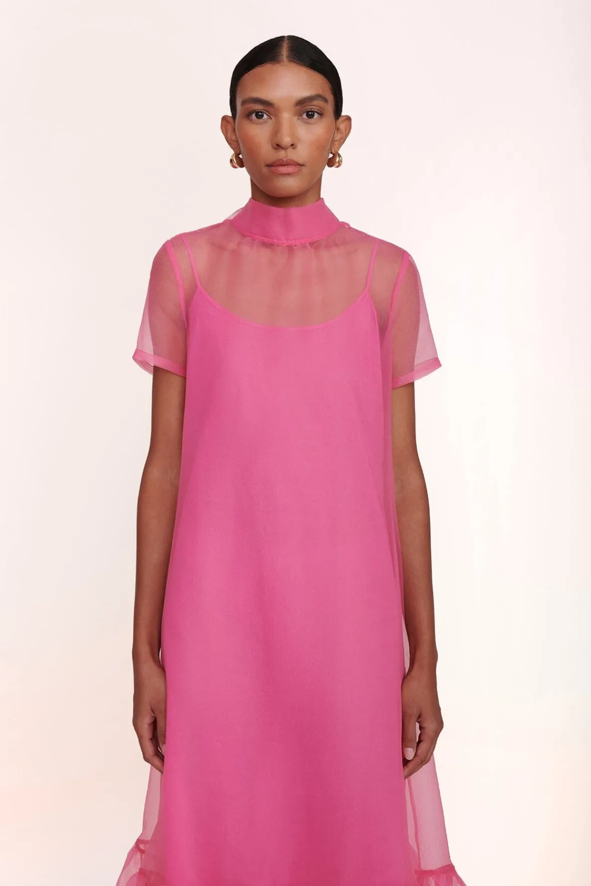 Dresses<STAUD CALLUNA DRESS BLUSH