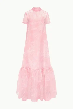 Best Sellers|The Evening Edit<STAUD CALLUNA DRESS CHERRY BLOSSOM IVORY TOILE CHERRYBLOSSOMIVORYTOILE
