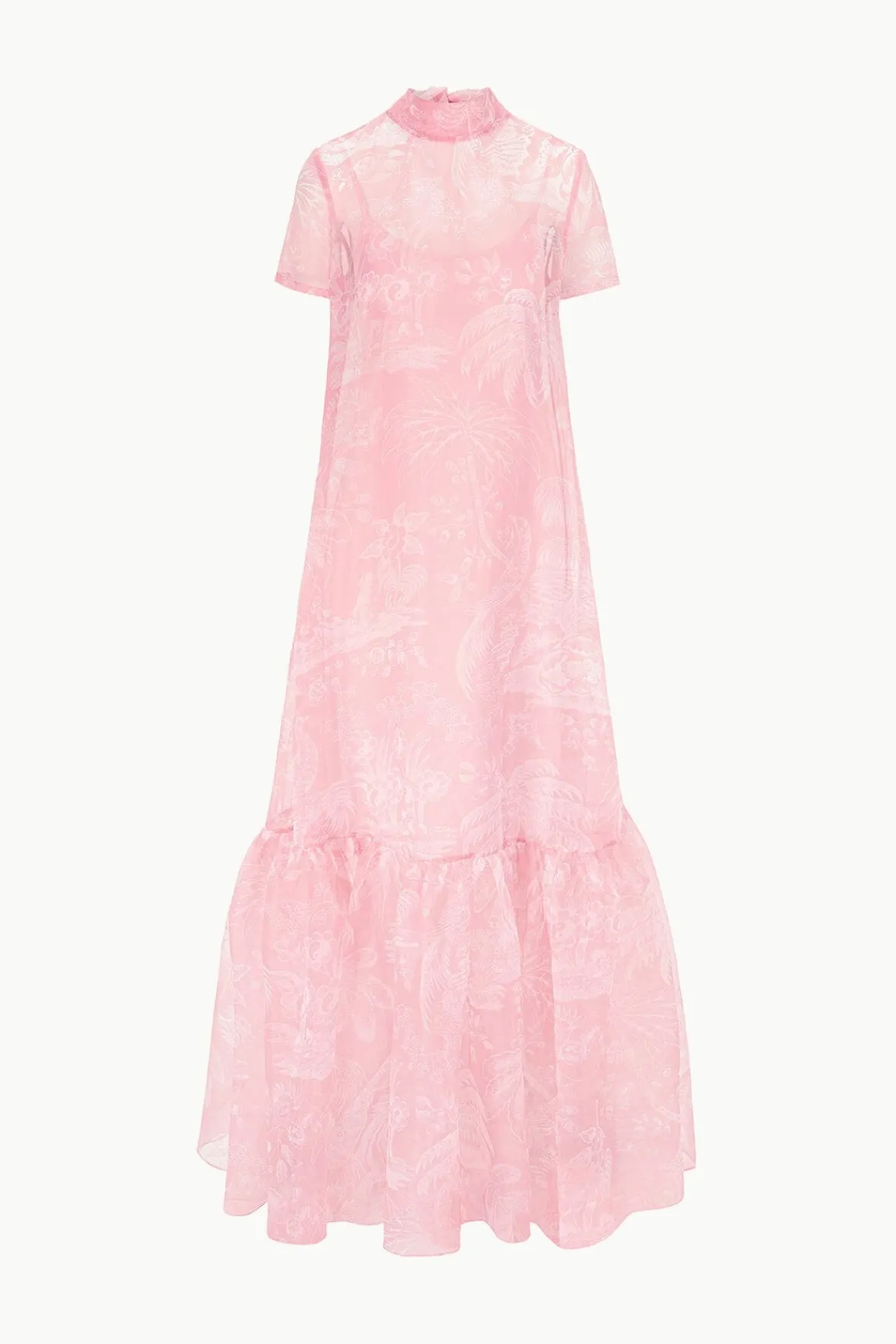 Best Sellers|The Evening Edit<STAUD CALLUNA DRESS CHERRY BLOSSOM IVORY TOILE CHERRYBLOSSOMIVORYTOILE