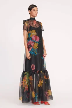 Best Sellers|Dresses<STAUD CALLUNA DRESS  FIRST BLOOM NIGHT FIRSTBLOOMNIGHT