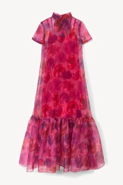 Best Sellers|Dresses<STAUD CALLUNA DRESS MAGENTA PAINTED FLORAL MAGENTAPAINTEDFLORAL