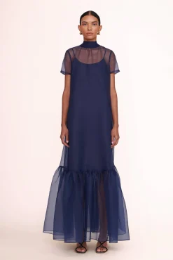 Dresses<STAUD CALLUNA DRESS NAVY