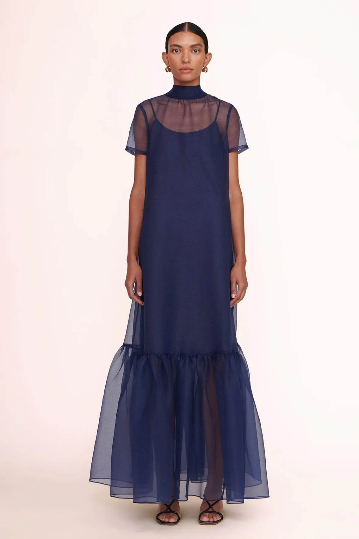 Dresses<STAUD CALLUNA DRESS NAVY