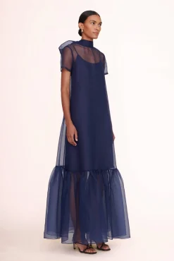 Dresses<STAUD CALLUNA DRESS   NAVY
