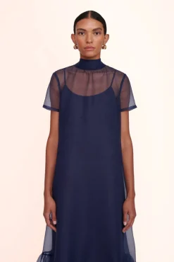 Dresses<STAUD CALLUNA DRESS NAVY