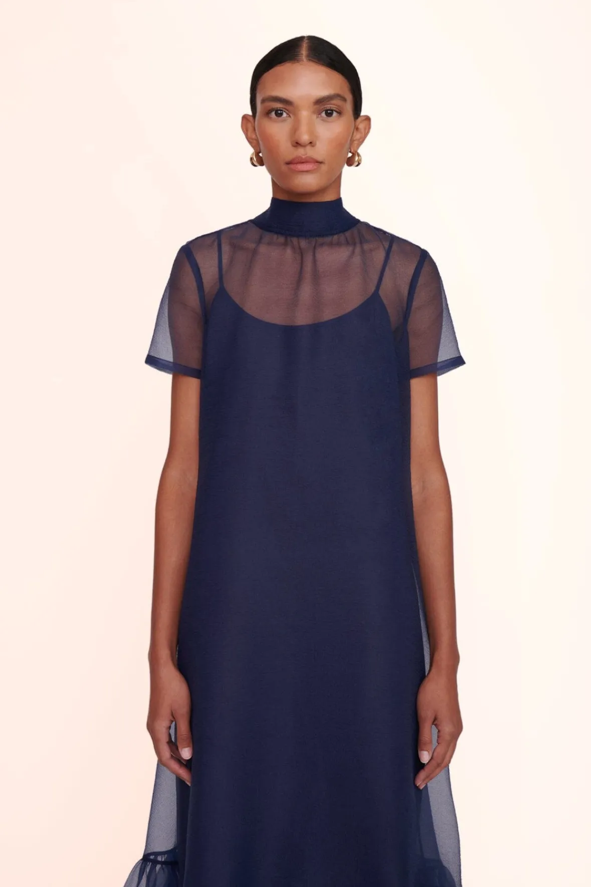 Dresses<STAUD CALLUNA DRESS NAVY
